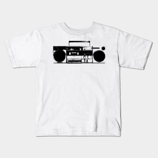 Vintage Ghetto Blaster Illustration Kids T-Shirt